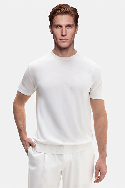 BİSİKLET YAKALI KISA KOL KOTON KREP TRİKO TSHIRT 5