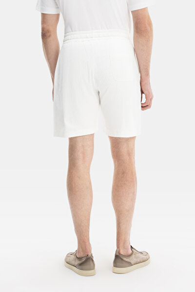 ECRU CORDED SHORTS 3