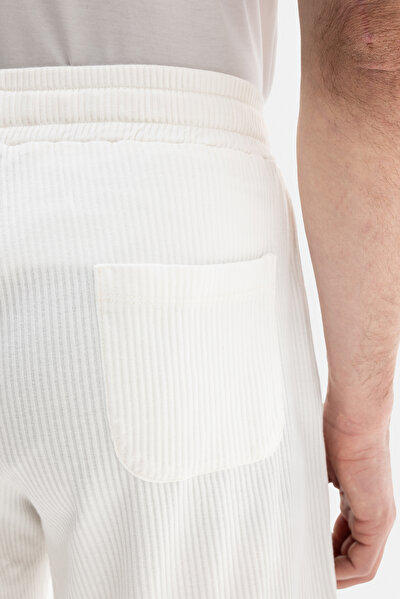 ECRU CORDED SHORTS 5
