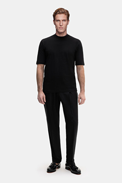 BLACK BICYCLE COLLAR SHORT SLEEVE TSHIRT 3