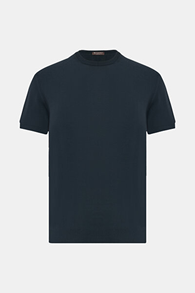 BİSİKLET YAKALI KISA KOL KOTON KREP TRİKO TSHIRT 4