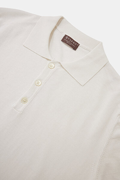 WHITE POLO NECK SHORT SLEEVE TSHIRT 8