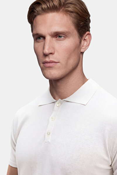 WHITE POLO NECK SHORT SLEEVE TSHIRT 3