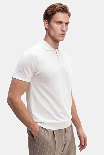 WHITE POLO NECK SHORT SLEEVE TSHIRT 5