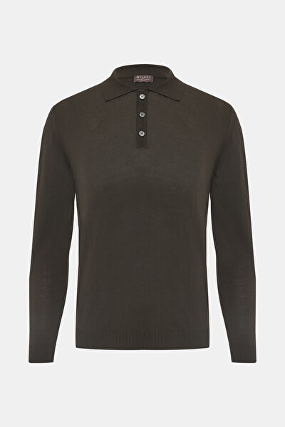 BROWN POLO NECK LONG SLEEVE TSHIRT 5