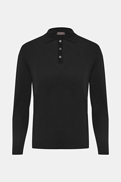 BLACK POLO NECK LONG SLEEVE TSHIRT 5