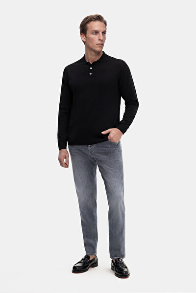 BLACK POLO NECK LONG SLEEVE TSHIRT 4