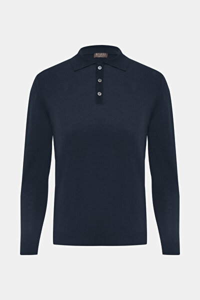 POLO YAKA UZUN KOL KOTON KREP TRİKO TSHIRT 5