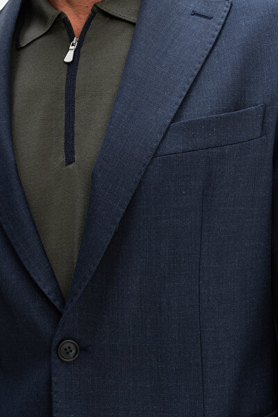 NAVY BLUE WOOL/SILK SUIT 3
