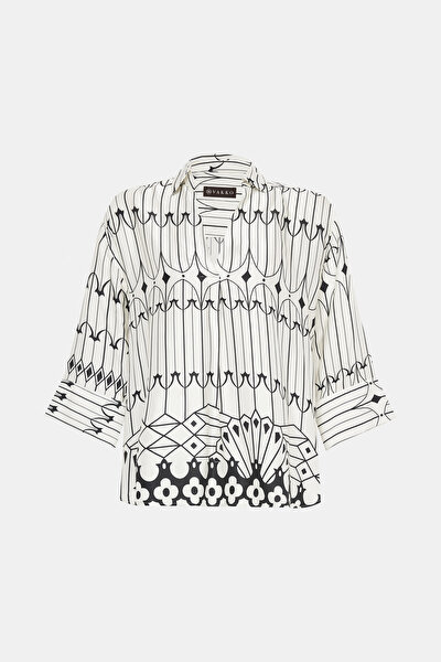 WHITE 3/4 SLEEVES BLOUSE 8