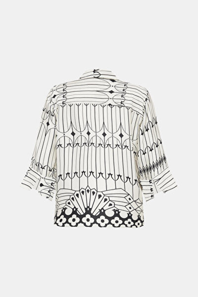 WHITE 3/4 SLEEVES BLOUSE 9