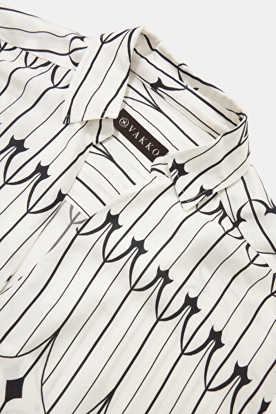 WHITE 3/4 SLEEVES BLOUSE 10