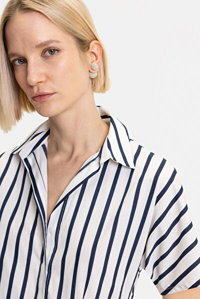 WHITE SHORT SLEEVE MIDI DRESS 3