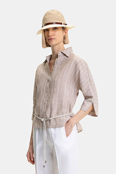 WHITE 3/4 SLEEVES SHIRT 3