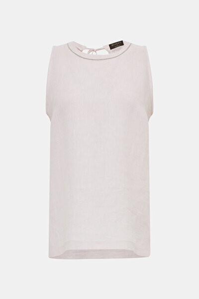 POWDER BASIC / ROUND NECKLINE SLEEVELESS BLOUSE 8