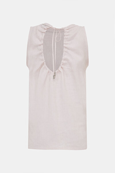 POWDER BASIC / ROUND NECKLINE SLEEVELESS BLOUSE 9