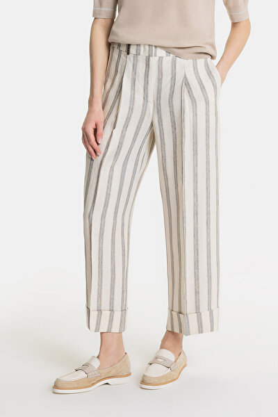 NAVY BLUE WIDE LEG TROUSERS 3