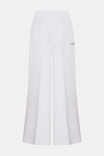 WHITE WIDE LEG TROUSERS 5
