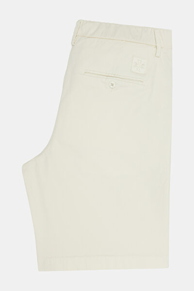WHITE COTTON ELASTANE BERMUDA 8