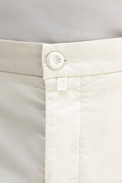 WHITE COTTON ELASTANE BERMUDA 5