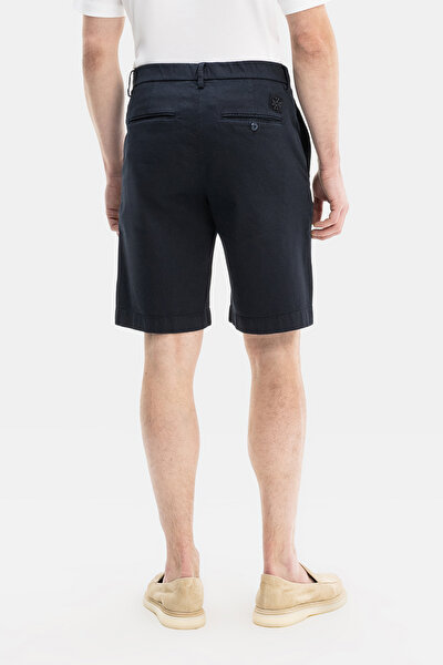 NAVY BLUE COTTON ELASTANE BERMUDA 3