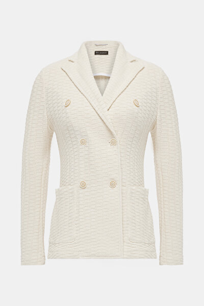 ECRU SURPLICE NECKLINE (CROSS-OVER NECKLINE) JACKET 8