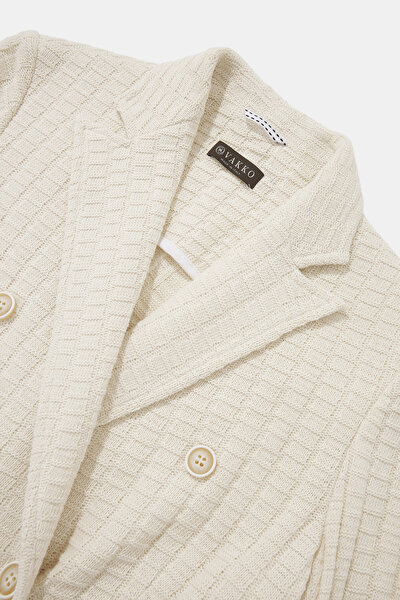 ECRU SURPLICE NECKLINE (CROSS-OVER NECKLINE) JACKET 10