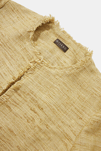BEIGE BASIC / ROUND NECKLINE JACKET 9