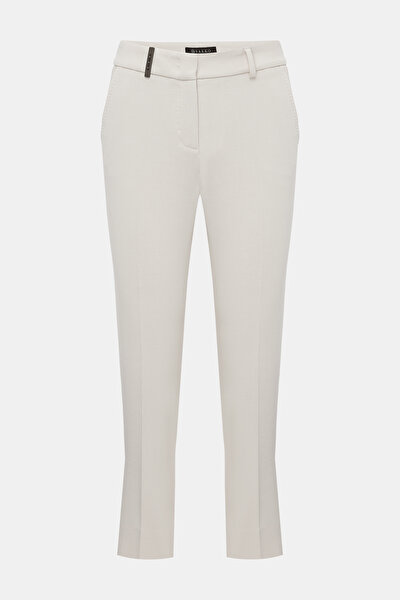 BEIGE WIDE LEG TROUSERS 4
