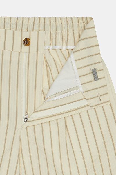 LIGHT CREAM STRIPED BERMUDA 5