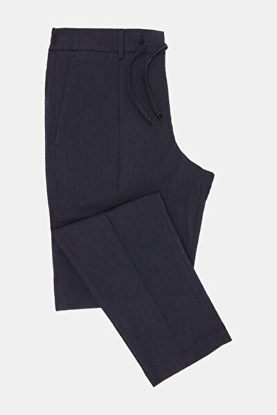 TEK PİLELİ BELİ LASTİKLİ SEERSUCKER PANTOLON 5
