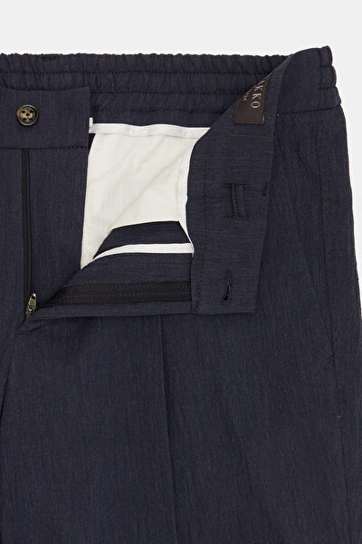 TEK PİLELİ BELİ LASTİKLİ SEERSUCKER PANTOLON 9