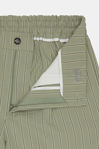 GREEN STRIPED BERMUDA 5