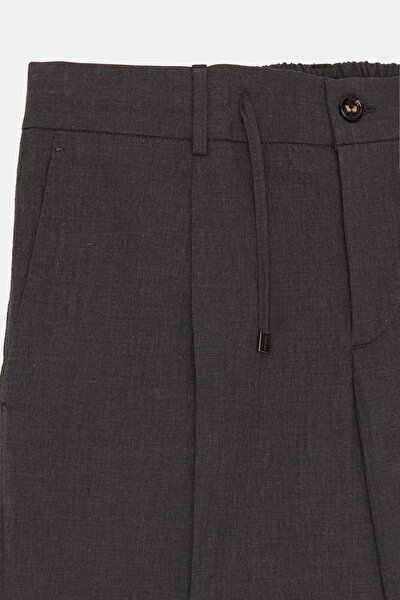 TEK PİLELİ BELİ LASTİKLİ SEERSUCKER PANTOLON 9