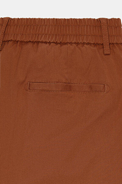 DARK ORANGE LYOCELL COTTON BERMUDA 3