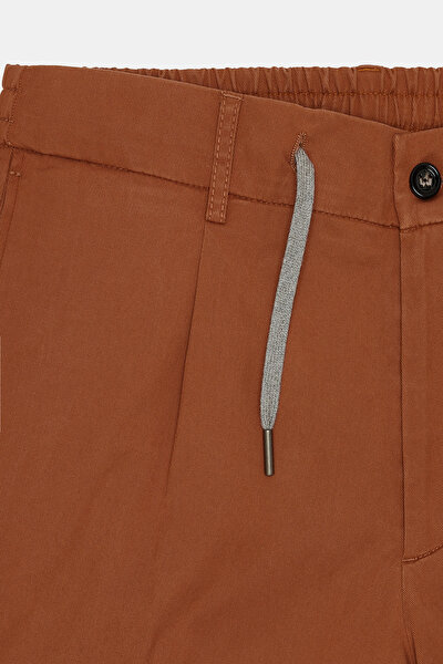 DARK ORANGE LYOCELL COTTON BERMUDA 4