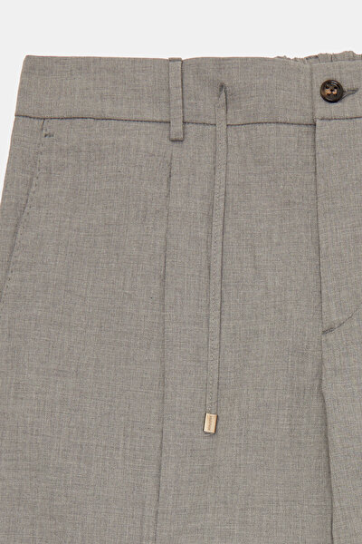 TEK PİLELİ BELİ LASTİKLİ SEERSUCKER PANTOLON 9