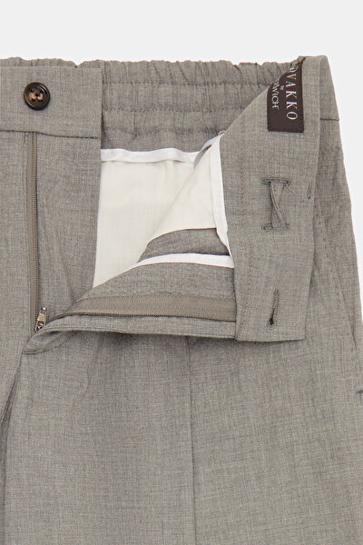 TEK PİLELİ BELİ LASTİKLİ SEERSUCKER PANTOLON 10