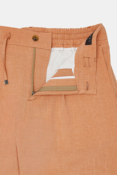 ORANGE WOOL/SILK BERMUDA 5