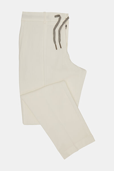 ECRU JERSEY TROUSERS 5