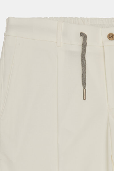 ECRU JERSEY TROUSERS 8