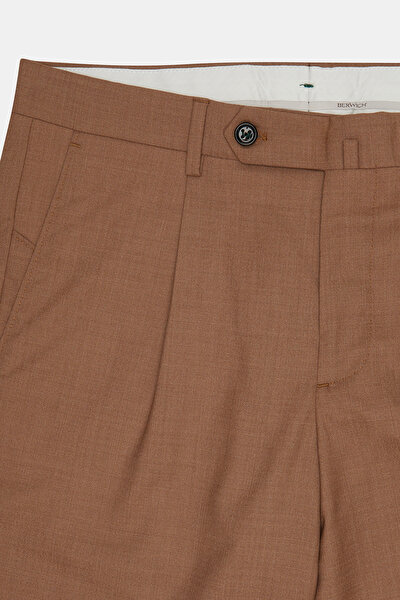 DARK ORANGE WOOL/SILK BERMUDA 3