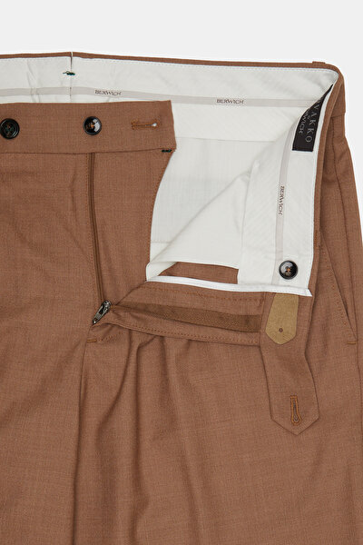 DARK ORANGE WOOL/SILK BERMUDA 4