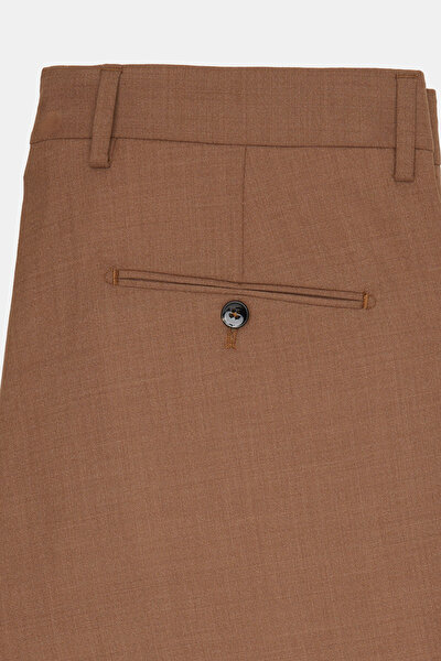 DARK ORANGE WOOL/SILK BERMUDA 5