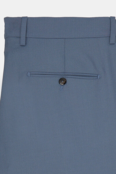 DARK BLUE WOOL/SILK BERMUDA 5