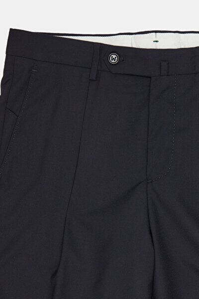 NAVY BLUE WOOL/SILK BERMUDA 3