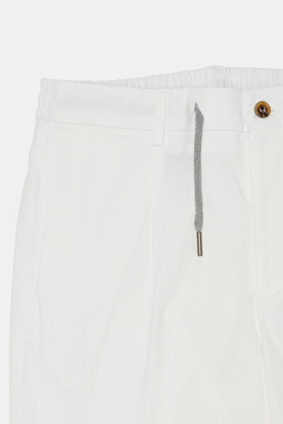 WHITE LYOCELL COTTON BERMUDA 4