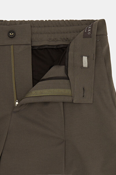KHAKI JERSEY TROUSERS 10