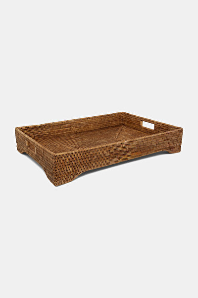 BUTTER RATTAN AYAKLI TEPSİ 4