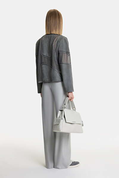 DARK GREY BASIC / ROUND NECKLINE JACKET 5